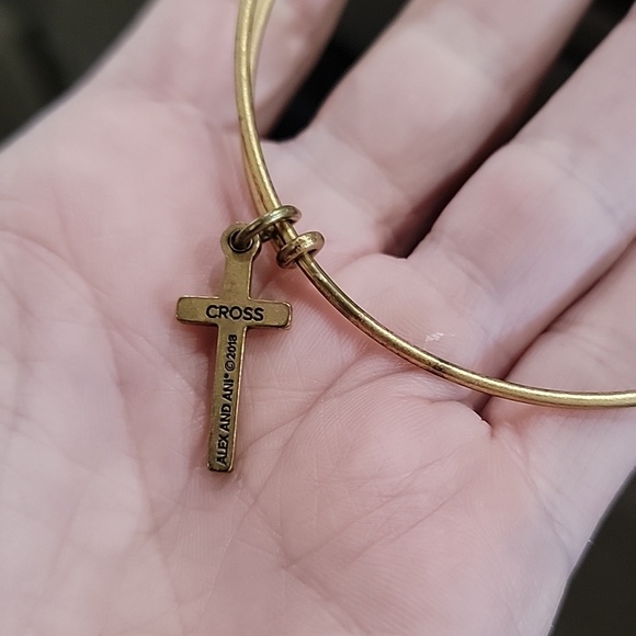 Alex and Ani Mixed Metal Cross Bangle Trio - Gold & Silver Bundle - Picture 13 of 13